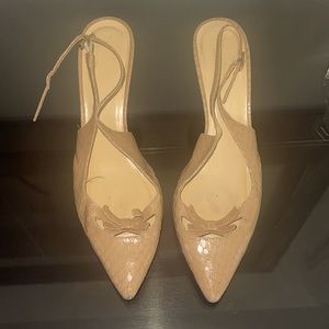 Kate spade sling back snake skin kitten heel